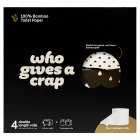 Who Gives A Crap Double Length Bamboo Premium Toilet Paper, 4 pack