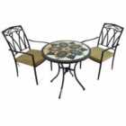 Darwin 76cm Bistro Table with 2 Ascot Chairs Set