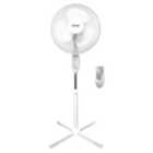 AMOS 16'' Oscillating Pedestal Fan with Remote, 3 Speed Control, Timer, 3 Pin Plug, Adjustable Height, Standing Extendable Cooling