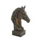 Solstice Sculptures Horse Head 41Cm Aluminium Dark Verdigris
