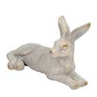 Solstice Sculptures Hare Lying 24Cm Weathered Light Stone Effect