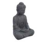 Solstice Sculptures Buddha Sitting 61Cm Grey Charcoal Effect