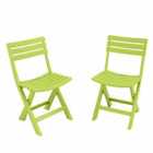 Brescia Folding Chair Lime Pack Of 2