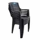 Parma Stack Chair Anthracite Pack Of 4