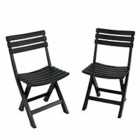 Brescia Folding Chair Anthracite Pack Of 2