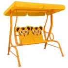 vidaXL Kids Swing Bench 115X75X110cm - Yellow