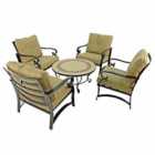 Henley 91cm Coffee Table with 4 Windsor Deluxe Lounge Chair Set