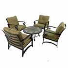 Montilla 91cm Coffee Table with 4 Windsor Deluxe Lounge Chair Set