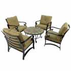 Granada 91cm Coffee Table with 4 Windsor Deluxe Lounge Chair Set