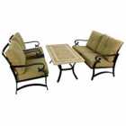 Hampton 120X66Cm Coffee Table With Windsor Deluxe Lounge Sofa & 2 Chair Set