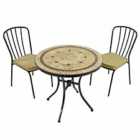 Richmond 76cm Bistro Table with 2 Milan Chairs Set