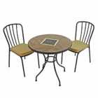Haslemere 71cm Bistro Table with 2 Milan Chairs Set