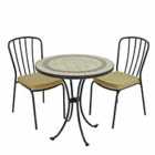 Henley 71cm Bistro Table with 2 Milan Chairs Set