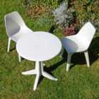 Levante Bistro Table With 2 Eolo Chairs White