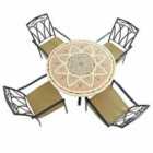 Montpellier Dining Table With 4 Ascot Chairs Set