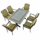 Burlington Dining Table With 6 Ascot Deluxe Chairs Set
