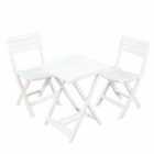 Boretto Folding Table With 2 Brescia Chairs Set White