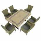 Charleston Dining Table With 6 Dorchester Chairs Set