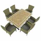 Hampton Dining Table With 6 Dorchester Chairs Set