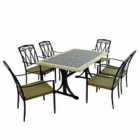 Wilmington Dining Table With 6 Ascot Chairs Set