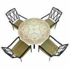 Provence Dining Table With 4 Ascot Chairs Set