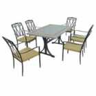 Burlington Dining Table With 6 Ascot Chairs Set