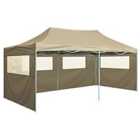 vidaXL Professional Folding Party Tent With 4 Sidewalls 3X6 M Steel - Cream