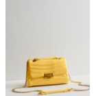 Yellow Quilted Cross Body Bag