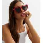 Red Heart Frame Sunglasses