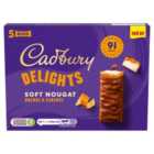 Cadbury Delights Soft Nougat Orange & Caramel Chocolate Bars 5 per pack
