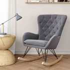 Living and Home Rocking Chair Armchair - Grey