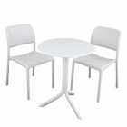 Step Table With 2 Bistrot Chair Set White