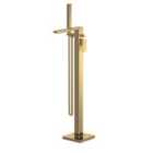 Nuie Windon Freestanding Bath Shower Mixer - Brushed Brass