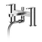 Nuie Arvan Deck Mounted Bath Shower Mixer With Kit - Chrome