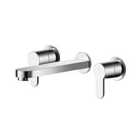 Nuie Arvan Wall Mounted 3 Tap Hole Basin Mixer - Chrome