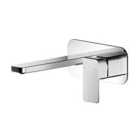 Nuie Windon Wall Mounted 2 Tap Hole Basin Mixer With Plate - Chrome