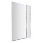 Nuie Pacific Square Bath Screen With Fixed Panel - Polished Chrome