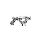 Hudson Reed Black Topaz With Crosshead Wall Mounted Bath Filler - Chrome