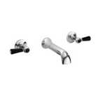 Hudson Reed Black Topaz With Lever Wall Mounted Bath Spout - Chrome / Black