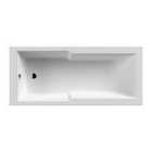 Nuie Square Straight Shower Bath 1700 X 750mm - White