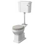 Hudson Reed Richmond Comfort Height Mid Level Pan, Cistern & Flush Pipe Kit - White