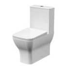 Nuie Ava Flush Rimless Pan, Cistern & Seat - White