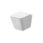 Nuie Ava Wall Hung Square Pan & Soft Close Seat - White