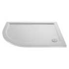 Hudson Reed Slip Resistant Offset Quadrant Shower Tray Left Hand 900 x 760mm - White