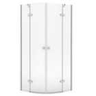 Aqualux Frameless 8 Quadrant Shower Enclosure (Double Door) (900X900X2000mm) - Clear Glass