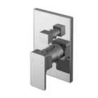 Nuie Square Manual Shower Valve With Diverter - Chrome