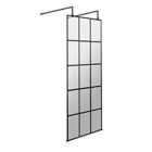 Hudson Reed 700mm Frame Screen With Arms And Feet - Matt Black