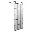 Hudson Reed 800mm Frame Screen With Arms And Feet - Matt Black