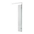 Nuie 300mm Fluted Hinged Screen With Bar - Polished Chrome