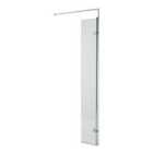 Hudson Reed 300x1950 Fluted Hinged Screen - Polished Chrome